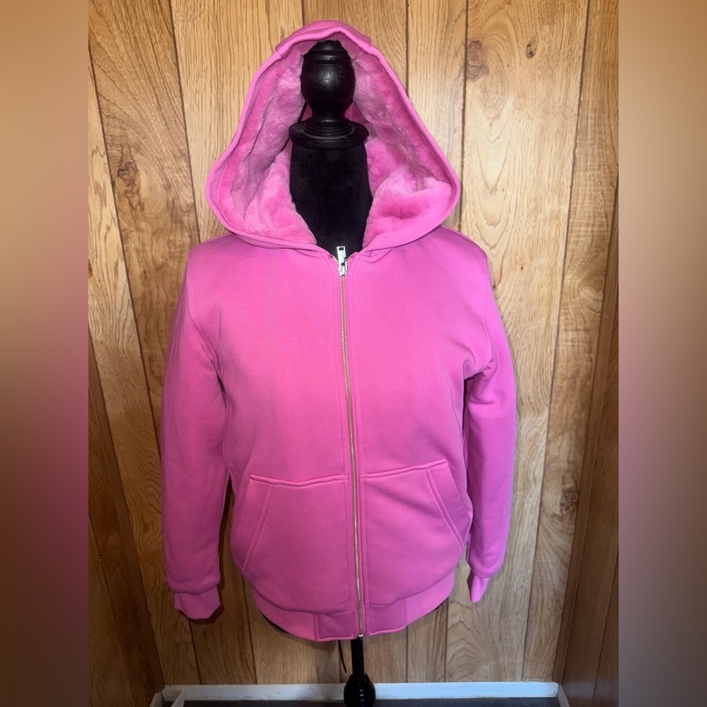 Moose Knuckles Pink Hooded Zip-Up Jacket